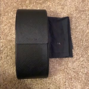 Prada Hardshell Sunglass Case with dust cloth